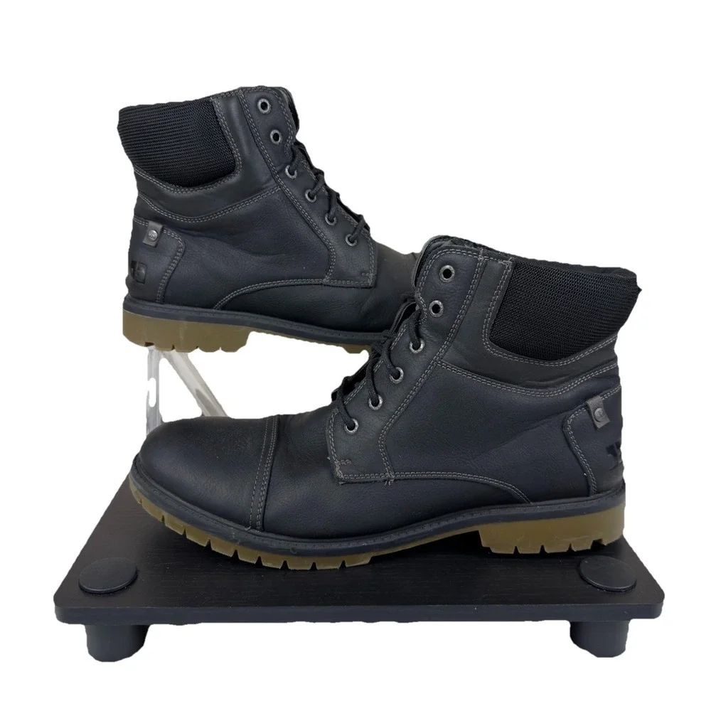 Joe's Jean Battle Cap Boots Black (JOE18001A-2R1) - Faux Leather Men's 12‎